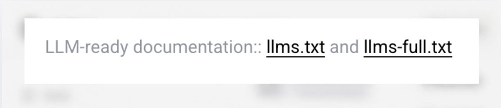 Footer link to llms.txt