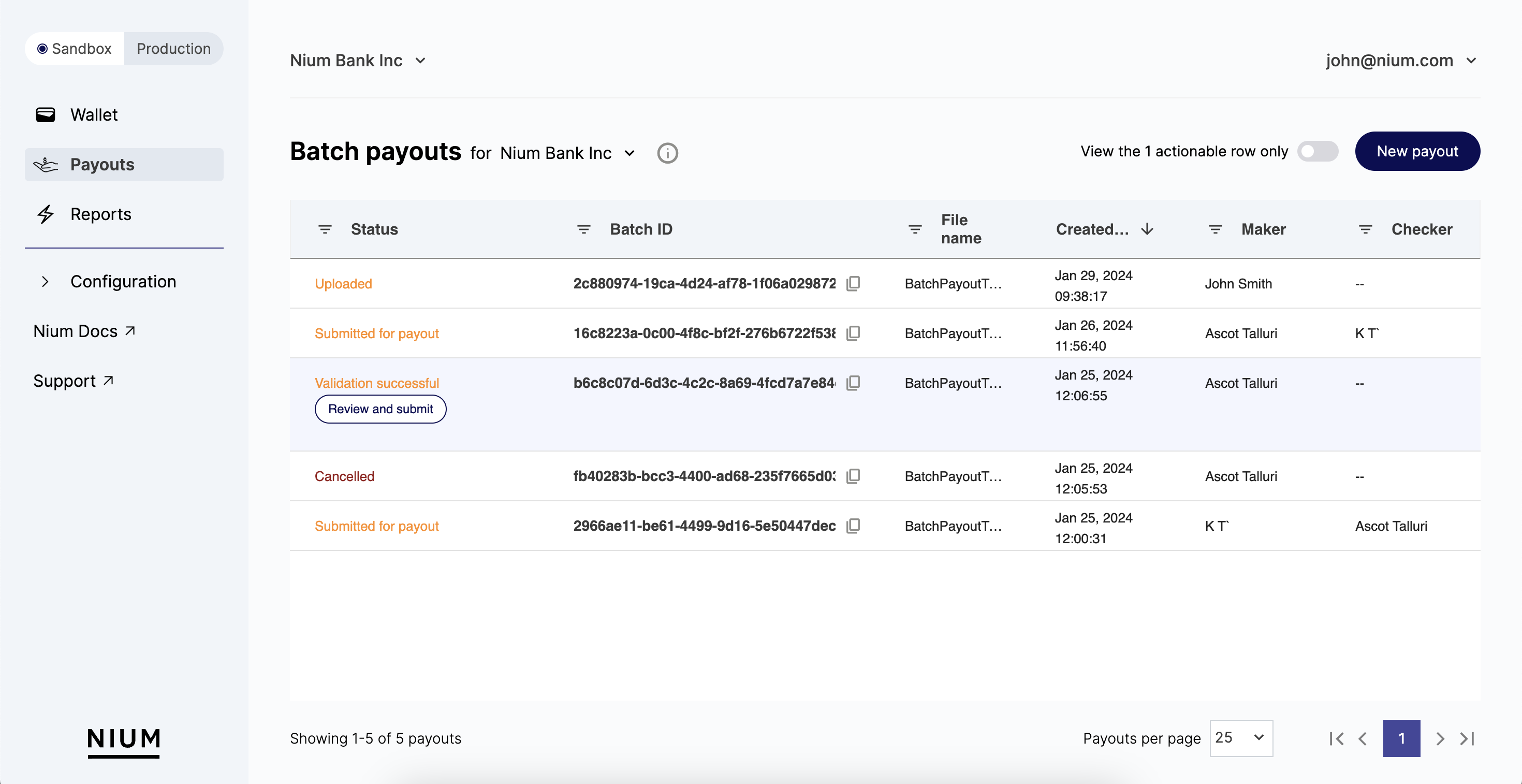 Batch Payouts