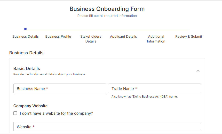 Complete the form