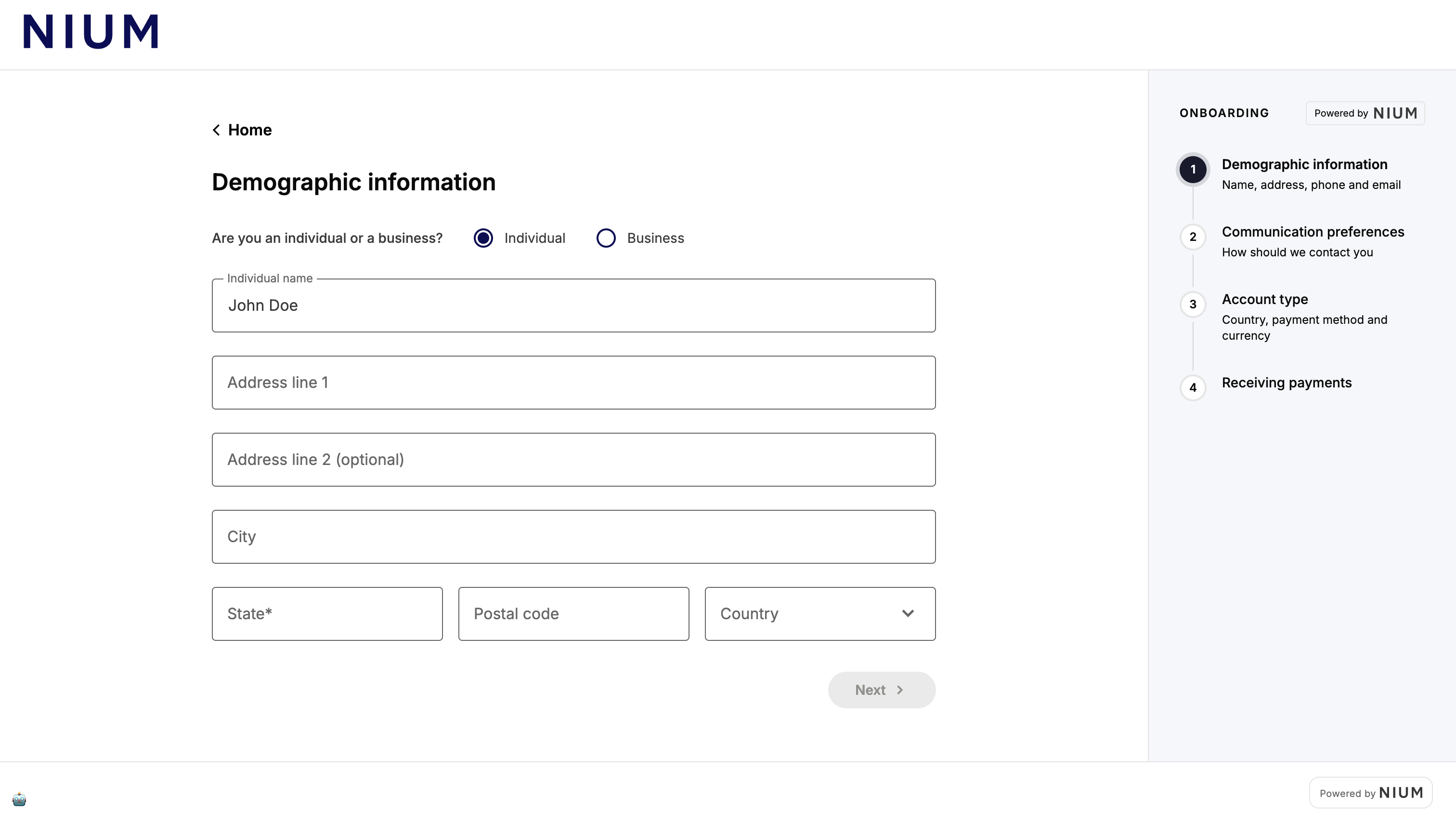 Demographic information