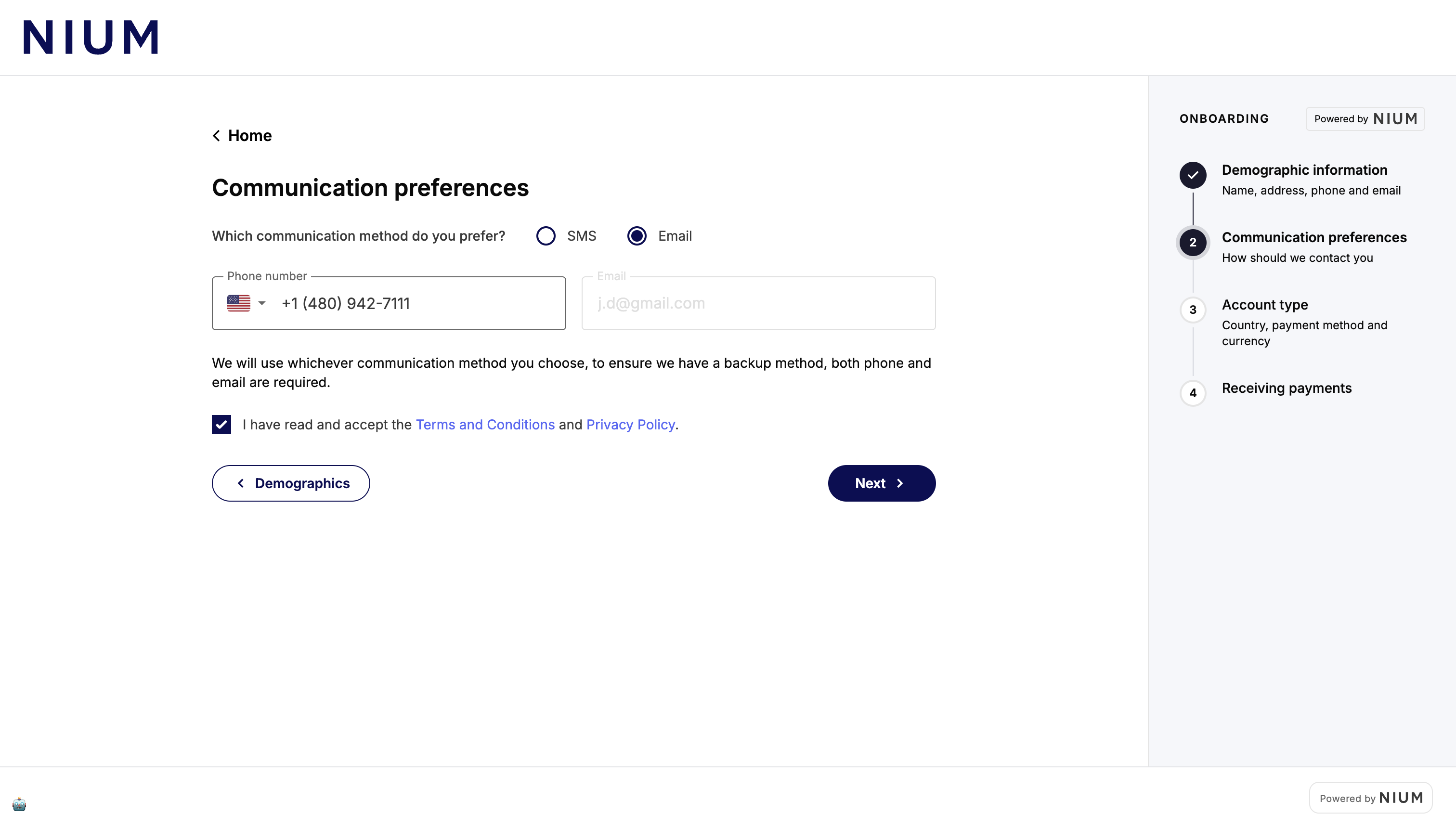 Communication preferences